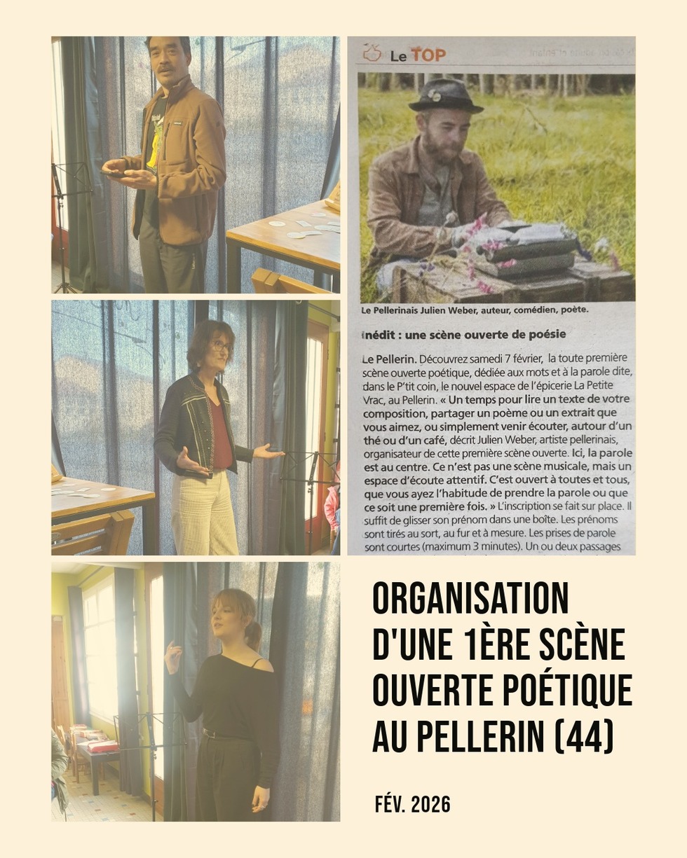 Une 1ère scène ouverte dédiée à l'oralité dans ma commune du Pellerin (44)
